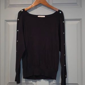 Micheal Kors Black Buttoned Sweater
